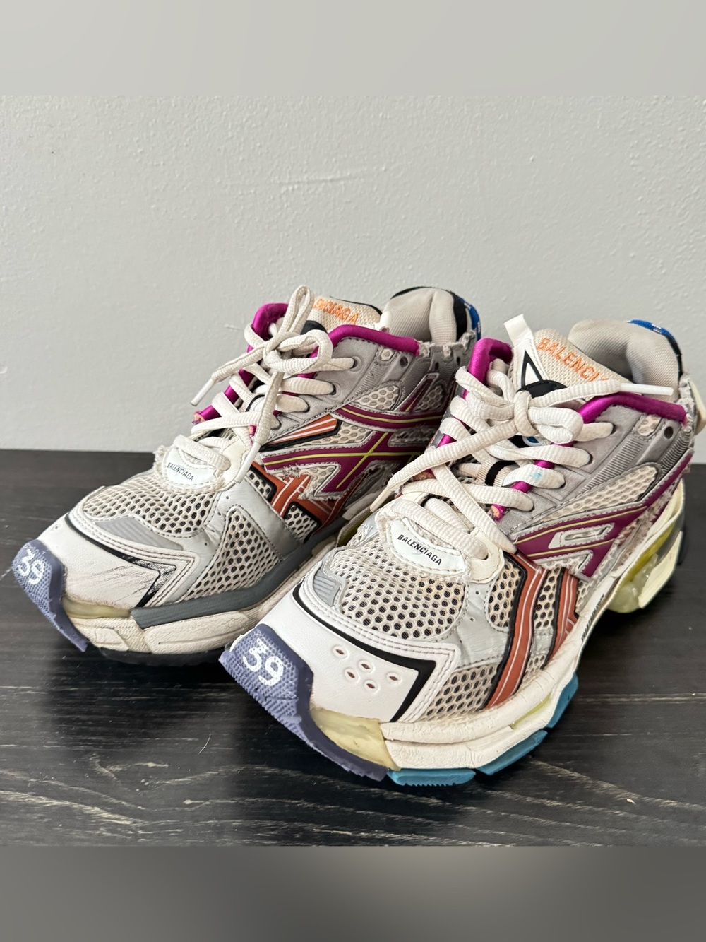 Balenciaga Runner Multicolor (Grey / Burgundy / White) Size 39 EU